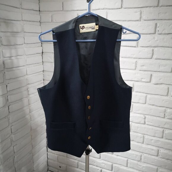 Levi's Panatela Sportswear Men's Size Medium Navy Button Front Vest - Picture 1 of 7